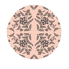 Floral Folk Damask Pattern  Mini Round Pill Box by Eskimos