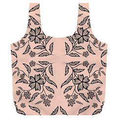 Floral Folk Damask Pattern  Full Print Recycle Bag (xxxl) by Eskimos