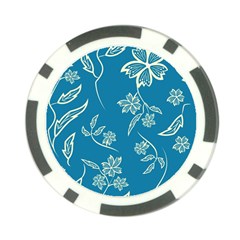 Folk Flowers Print Floral Pattern Ethnic Art Poker Chip Card Guard by Eskimos