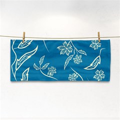 Folk Flowers Print Floral Pattern Ethnic Art Hand Towel by Eskimos