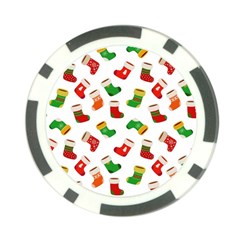 New Year s Multicolored Socks Poker Chip Card Guard by SychEva