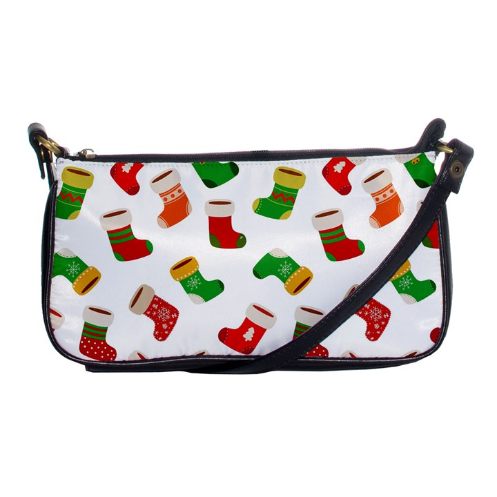 New Year s Multicolored Socks Shoulder Clutch Bag