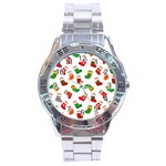 New Year s Multicolored Socks Stainless Steel Analogue Watch Front