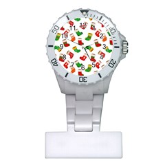 New Year s Multicolored Socks Plastic Nurses Watch by SychEva