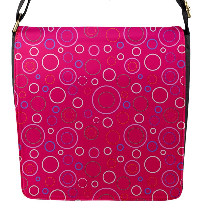 Circle Flap Closure Messenger Bag (S)