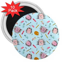 Hedgehogs Artists 3  Magnets (10 Pack)  by SychEva