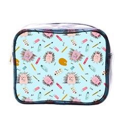 Hedgehogs Artists Mini Toiletries Bag (one Side) by SychEva