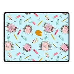 Hedgehogs Artists Fleece Blanket (small) by SychEva