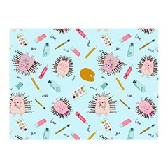 Hedgehogs Artists Double Sided Flano Blanket (mini)  by SychEva