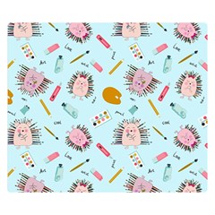 Hedgehogs Artists Double Sided Flano Blanket (small)  by SychEva