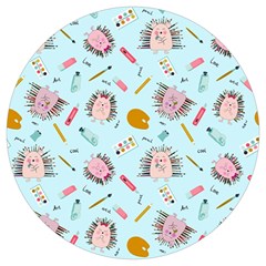 Hedgehogs Artists Round Trivet by SychEva