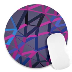 3d Lovely Geo Lines Round Mousepads by Uniqued