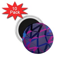 3d Lovely Geo Lines 1 75  Magnets (10 Pack)  by Uniqued