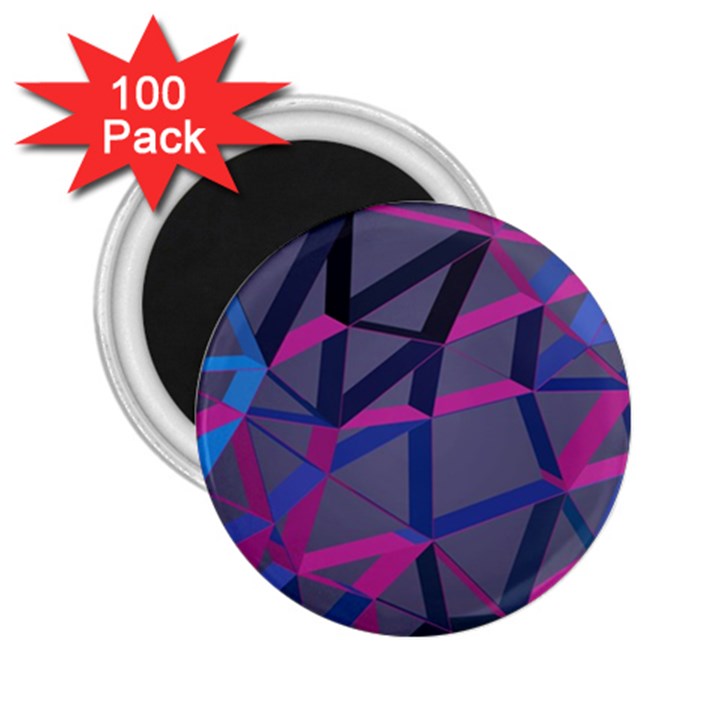 3d Lovely Geo Lines 2.25  Magnets (100 pack) 