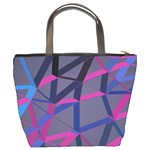 3d Lovely Geo Lines Bucket Bag Back