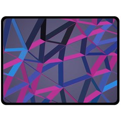 3d Lovely Geo Lines Fleece Blanket (large)  by Uniqued