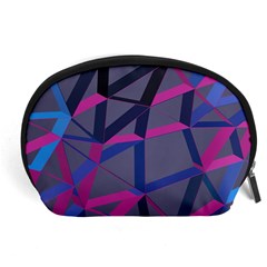 3d Lovely Geo Lines Accessory Pouch (large) by Uniqued