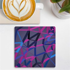 3d Lovely Geo Lines Uv Print Square Tile Coaster  by Uniqued