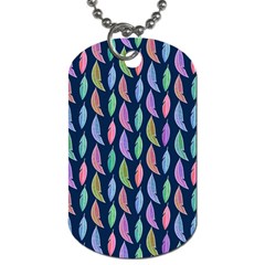 Colorful Feathers Dog Tag (one Side) by SychEva