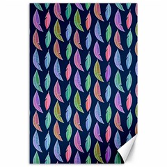 Colorful Feathers Canvas 24  X 36  by SychEva