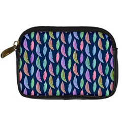 Colorful Feathers Digital Camera Leather Case by SychEva