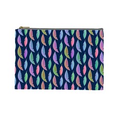 Colorful Feathers Cosmetic Bag (large) by SychEva