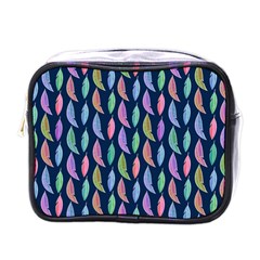 Colorful Feathers Mini Toiletries Bag (one Side) by SychEva