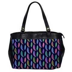 Colorful Feathers Oversize Office Handbag by SychEva