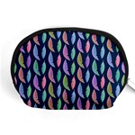 Colorful Feathers Accessory Pouch (Medium) Front