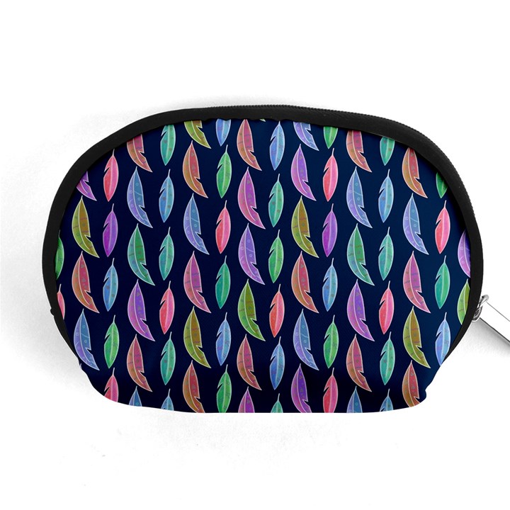 Colorful Feathers Accessory Pouch (Medium)