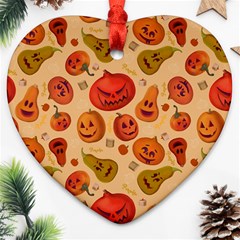 Pumpkin Muzzles Ornament (heart) by SychEva