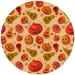 Pumpkin Muzzles Wooden Puzzle Round by SychEva