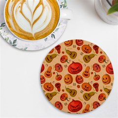 Pumpkin Muzzles Uv Print Round Tile Coaster by SychEva