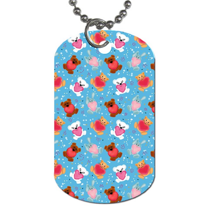 Cute Cats And Bears Dog Tag (One Side)