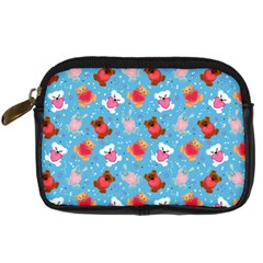 Cute Cats And Bears Digital Camera Leather Case by SychEva