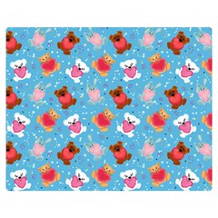 Cute Cats And Bears Double Sided Flano Blanket (medium) 