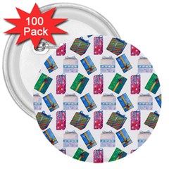 New Year Gifts 3  Buttons (100 Pack)  by SychEva