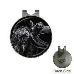 Creepy Monster Bird Portrait Artwork Hat Clips With Golf Markers by dflcprintsclothing