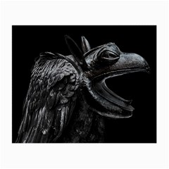 Creepy Monster Bird Portrait Artwork Small Glasses Cloth by dflcprintsclothing