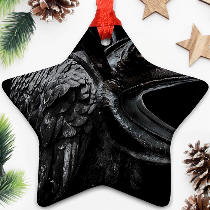 Creepy Monster Bird Portrait Artwork Star Ornament (Two Sides)