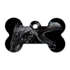 Creepy Monster Bird Portrait Artwork Dog Tag Bone (one Side) by dflcprintsclothing