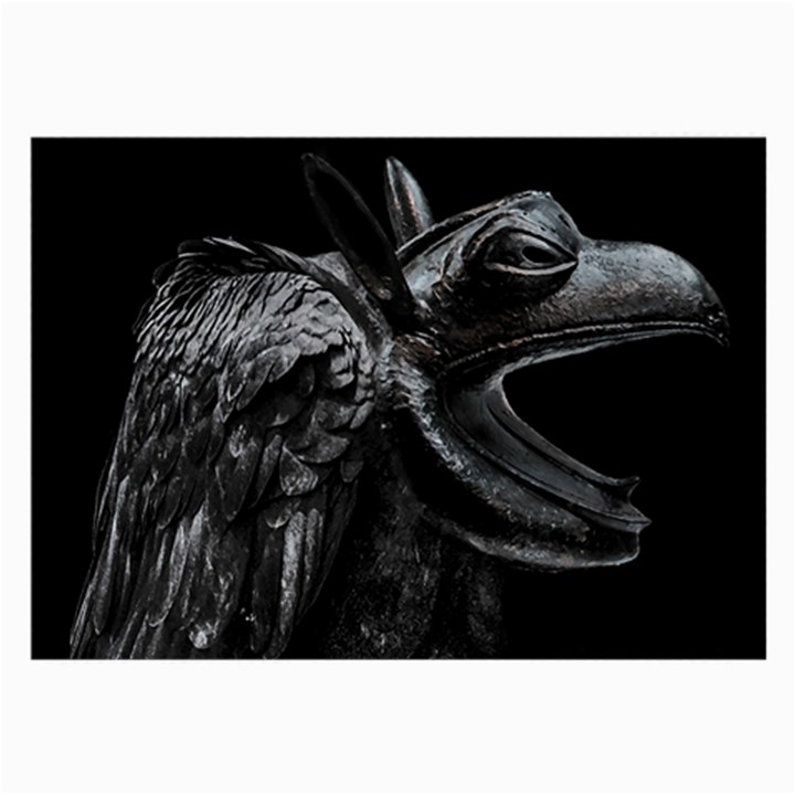 Creepy Monster Bird Portrait Artwork Large Glasses Cloth