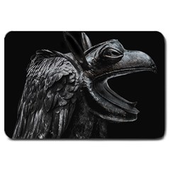 Creepy Monster Bird Portrait Artwork Large Doormat 