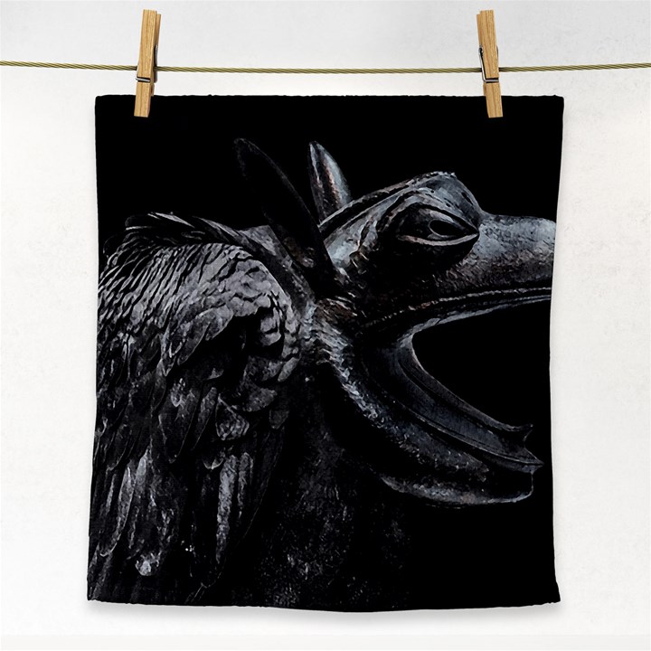 Creepy Monster Bird Portrait Artwork Face Towel