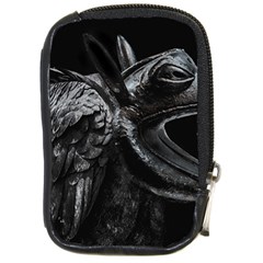 Creepy Monster Bird Portrait Artwork Compact Camera Leather Case by dflcprintsclothing