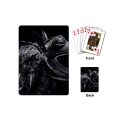 Creepy Monster Bird Portrait Artwork Playing Cards Single Design (mini) by dflcprintsclothing