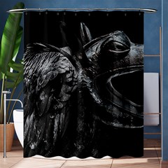 Creepy Monster Bird Portrait Artwork Shower Curtain 60  X 72  (medium)  by dflcprintsclothing