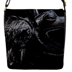 Creepy Monster Bird Portrait Artwork Flap Closure Messenger Bag (s) by dflcprintsclothing