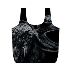 Creepy Monster Bird Portrait Artwork Full Print Recycle Bag (m) by dflcprintsclothing