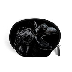 Creepy Monster Bird Portrait Artwork Accessory Pouch (small) by dflcprintsclothing